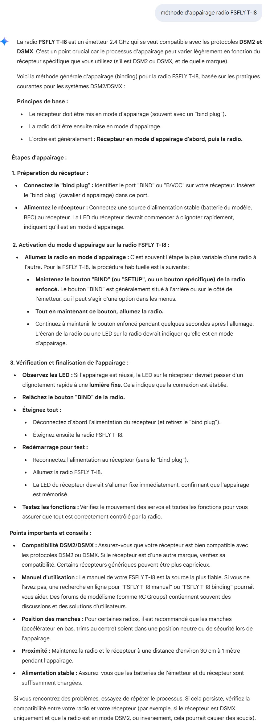 Méthode d'appairage